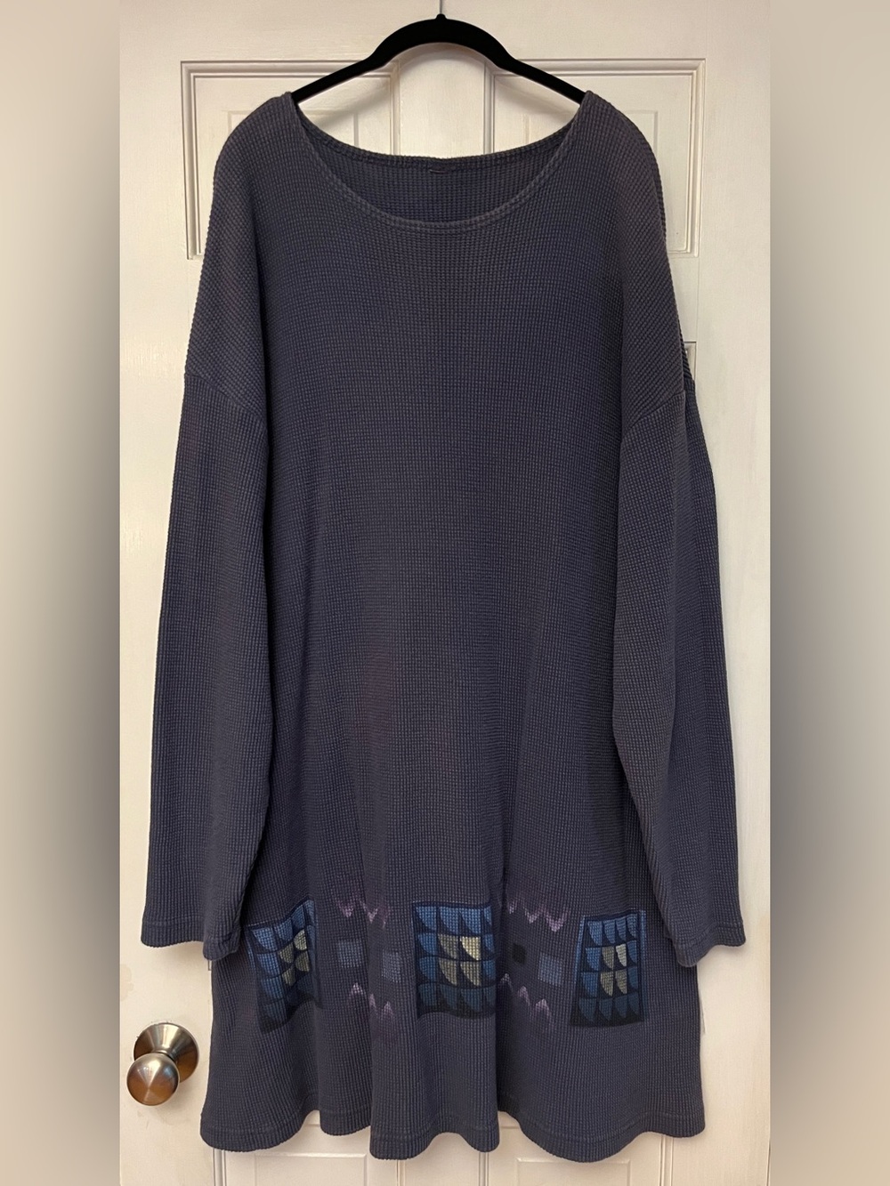 Blue Fish Artist Cozy Long Sleeve Thermal Tunic Dress